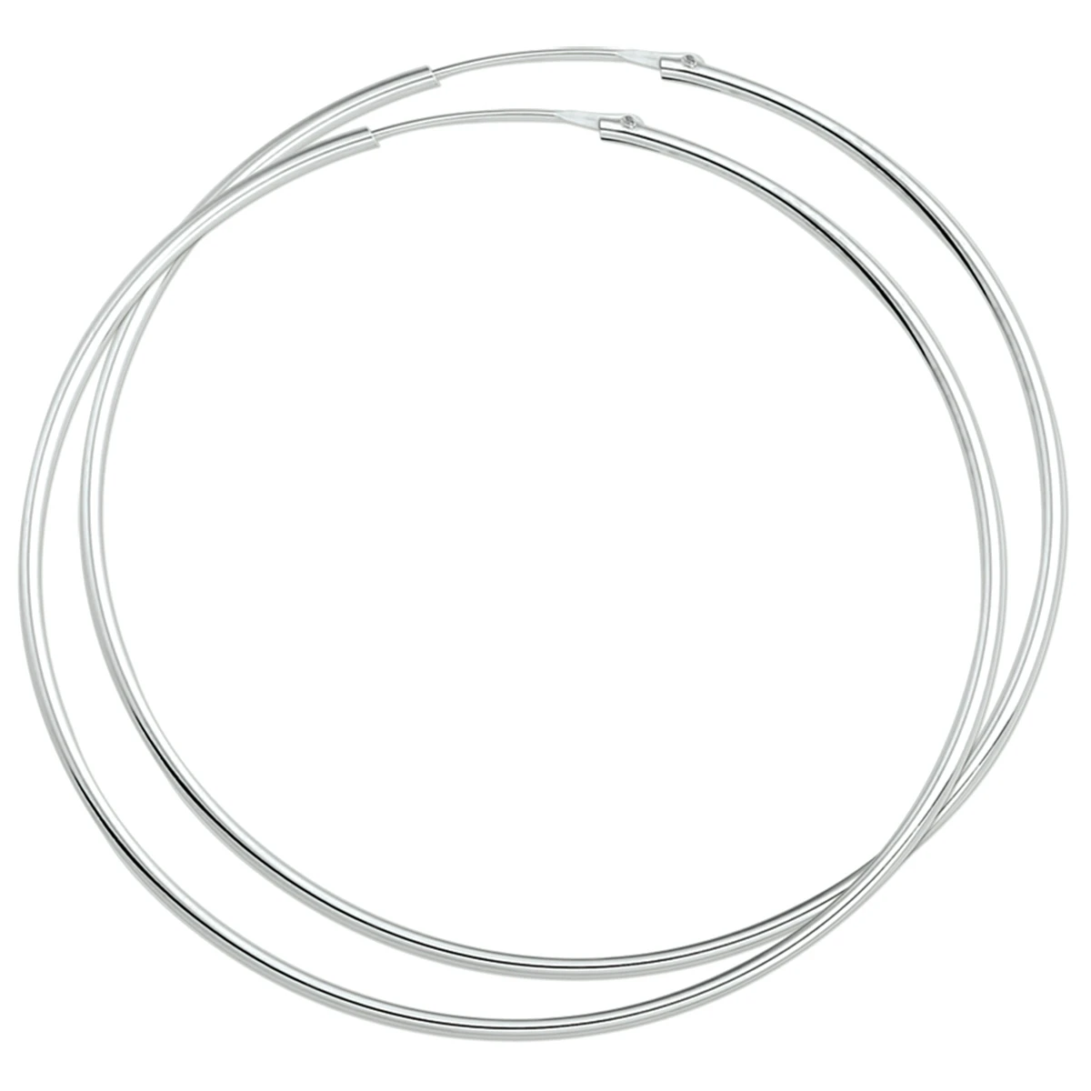 oorringen 1,5 mm ronde buis zilver gerhodineerd