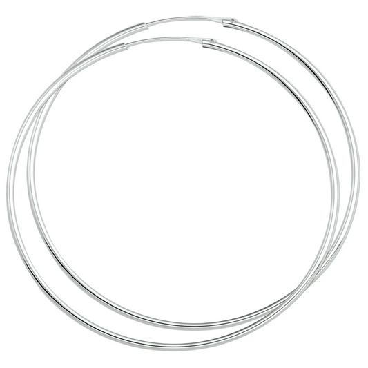 oorringen 1,5 mm ronde buis zilver gerhodineerd