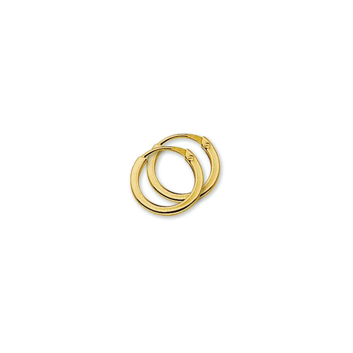 oorringen 1,5 mm vierkant 14K geelgoud
