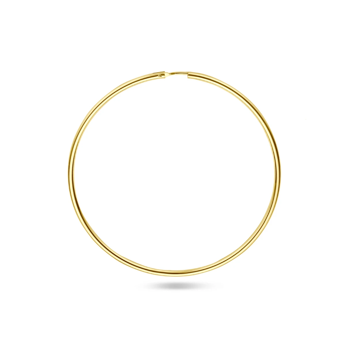 oorringen 1,8 mm ronde buis 14K geelgoud