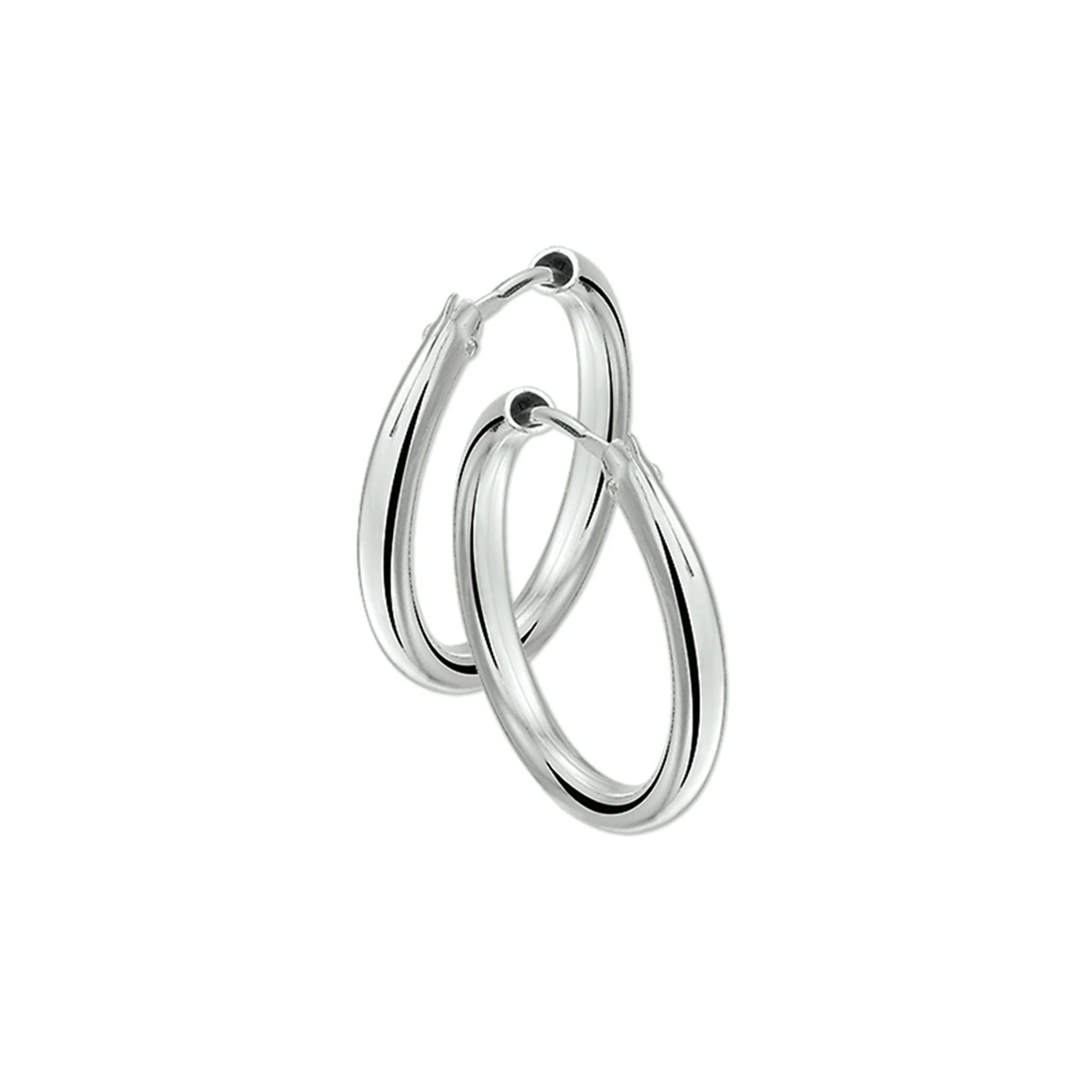 oorringen 2,0 mm ronde buis zilver gerhodineerd
