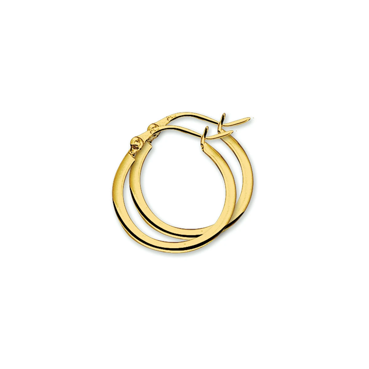 oorringen 2,0 mm vierkant 14K geelgoud