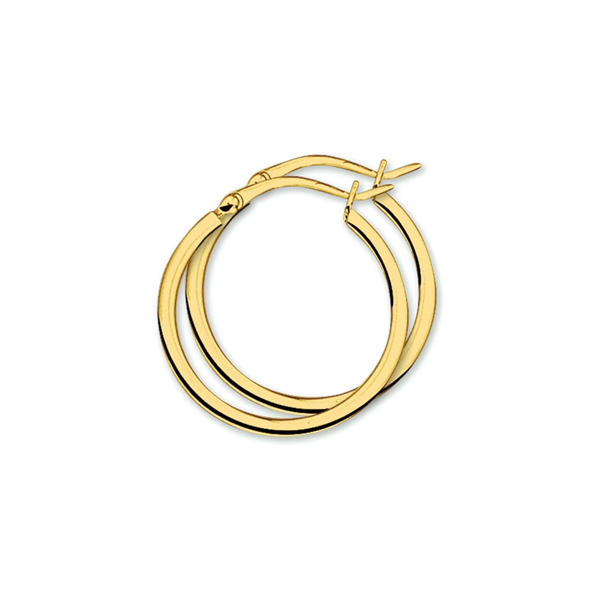 oorringen 2,0 mm vierkant 14K geelgoud