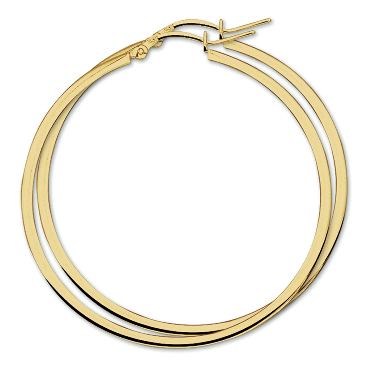 oorringen 2,0 mm vierkant 14K geelgoud