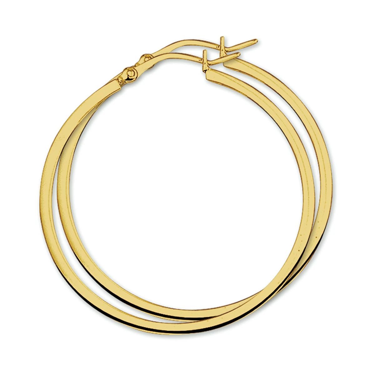 oorringen 2,0 mm vierkant 14K geelgoud