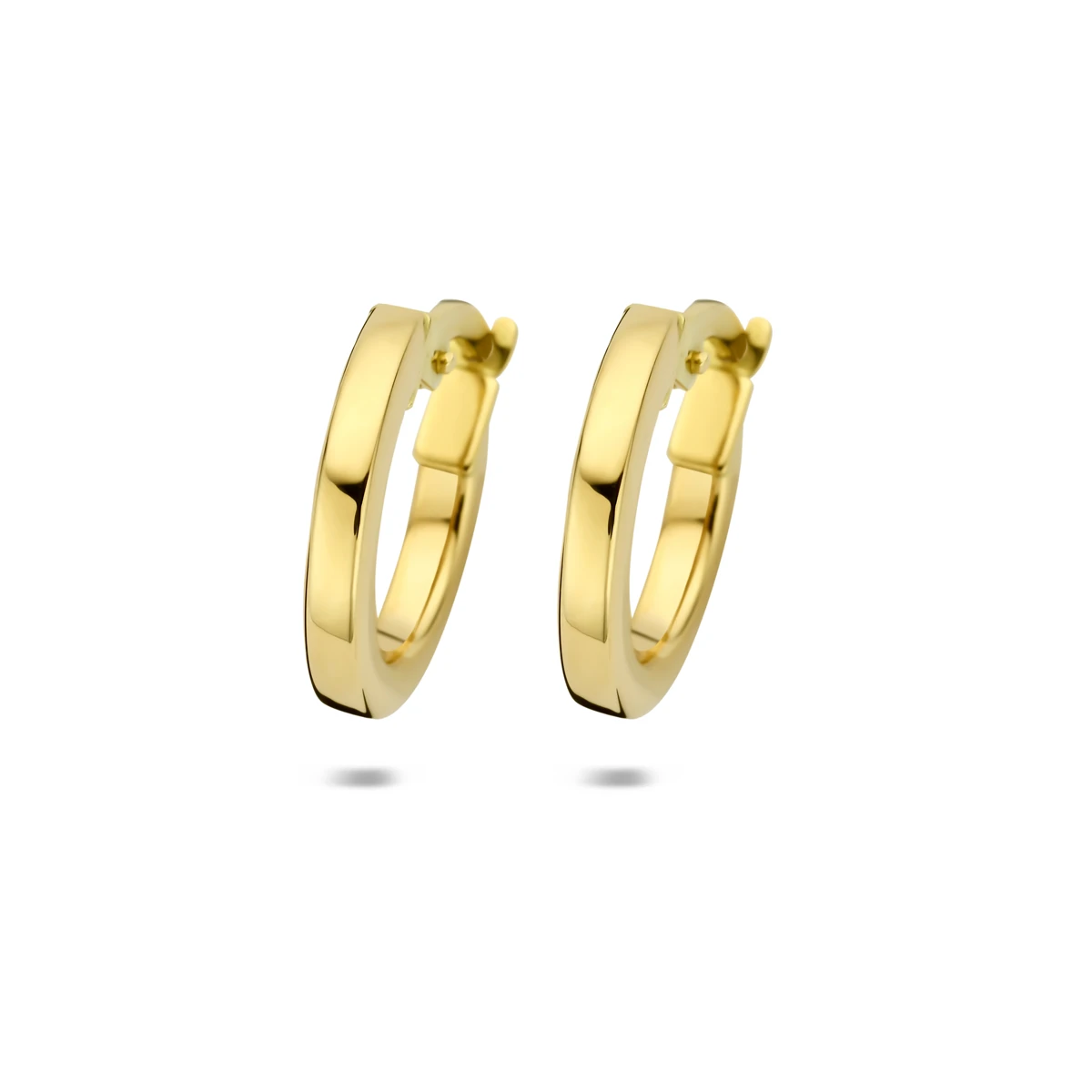 oorringen 2,0 mm vierkant 14K geelgoud