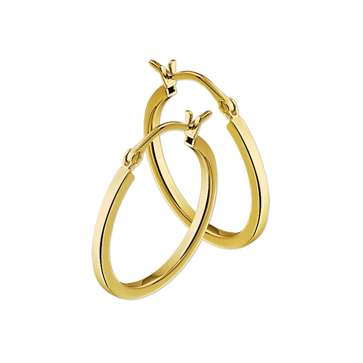 oorringen 2,0 mm vierkant 14K geelgoud