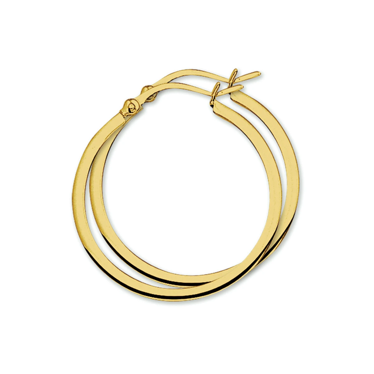 oorringen 2,0 mm vierkant 14K geelgoud