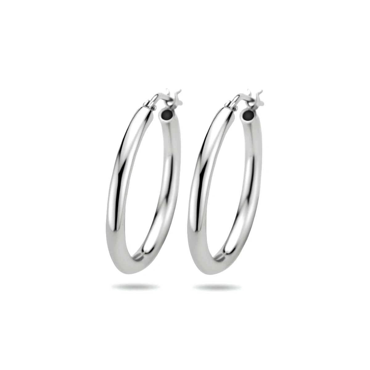 oorringen 2,5 mm ronde buis zilver gerhodineerd