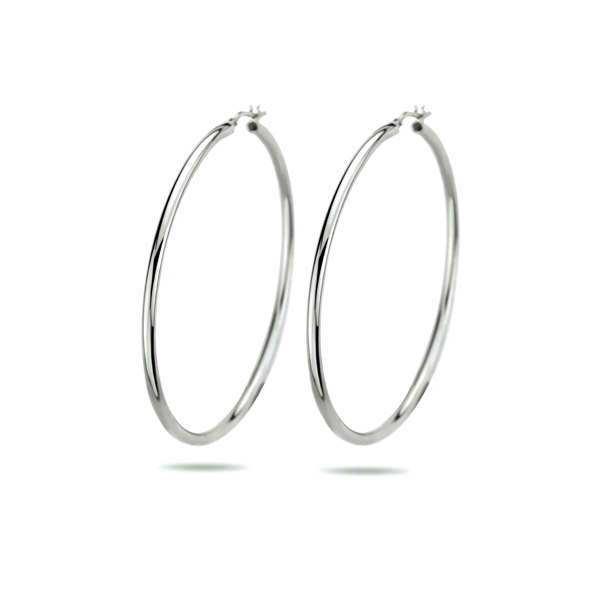 oorringen 2,5 mm ronde buis zilver gerhodineerd