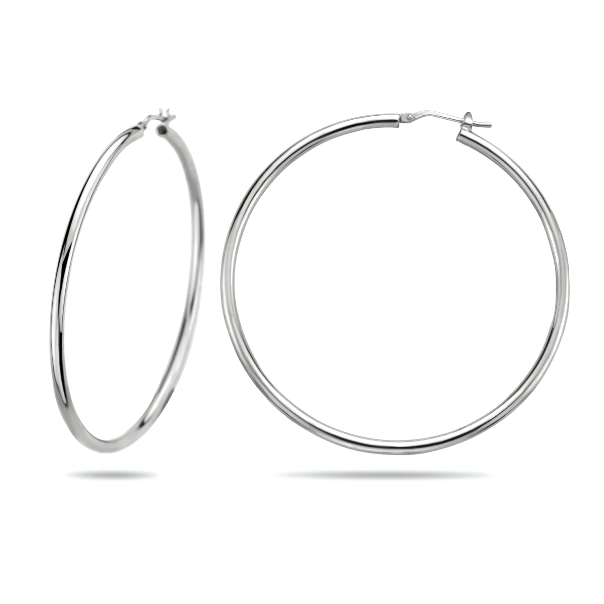 oorringen 2,5 mm ronde buis zilver gerhodineerd