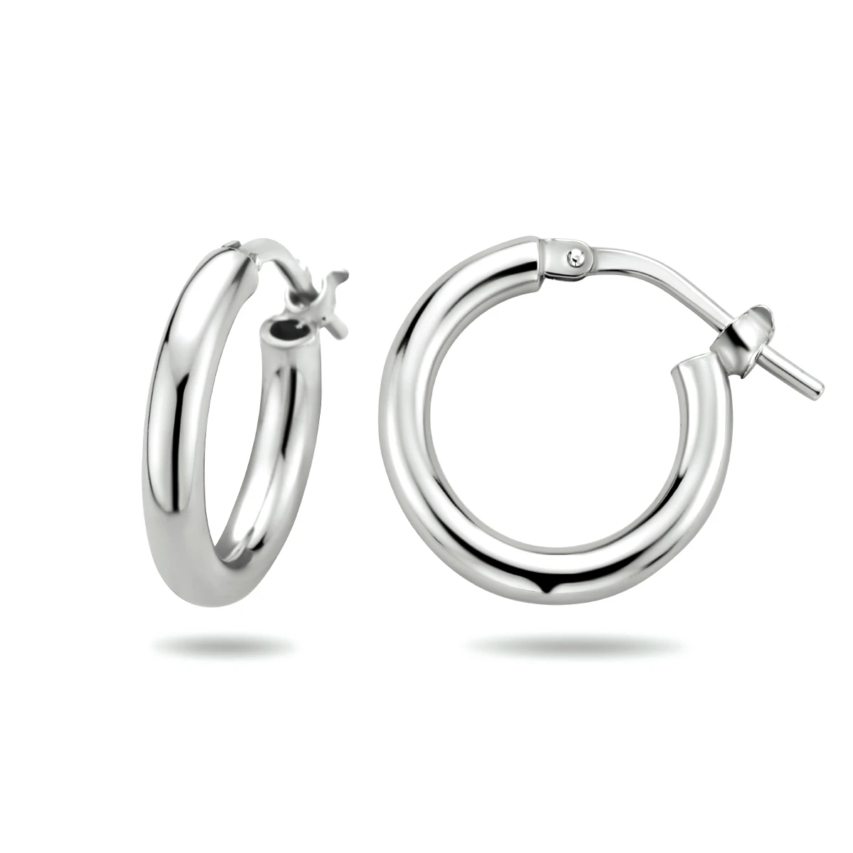 oorringen 2,5 mm ronde buis zilver gerhodineerd