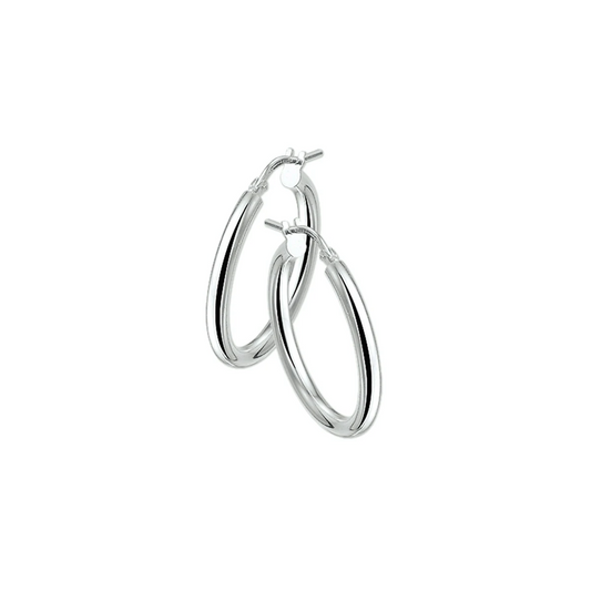 oorringen 2,5 mm ronde buis zilver wit