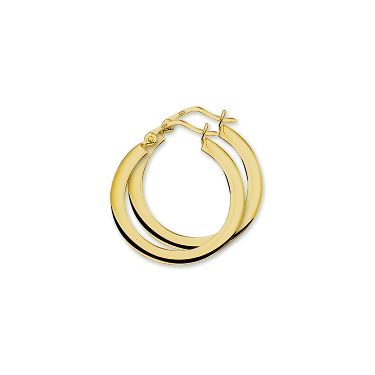 oorringen 2,5 mm vierkant 14K geelgoud