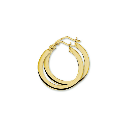 oorringen 2,5 mm vierkant 14K geelgoud