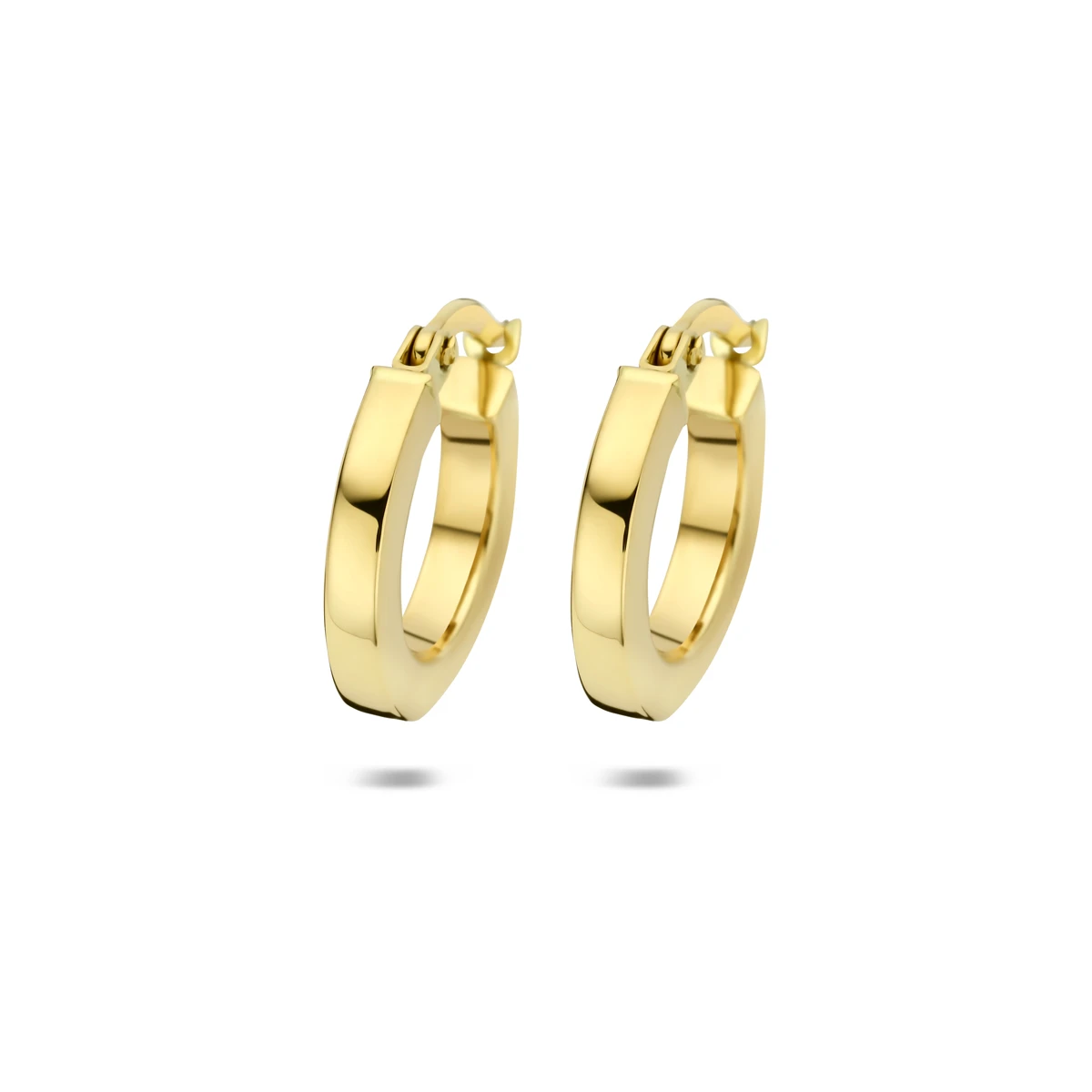 oorringen 2,5 mm vierkant 14K geelgoud