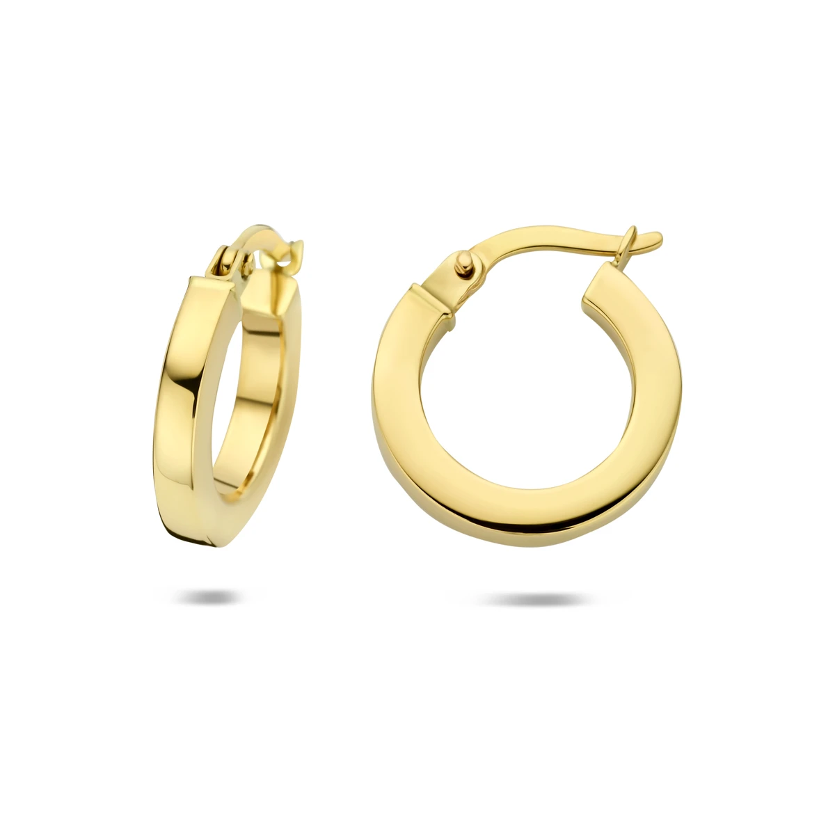 oorringen 2,5 mm vierkant 14K geelgoud