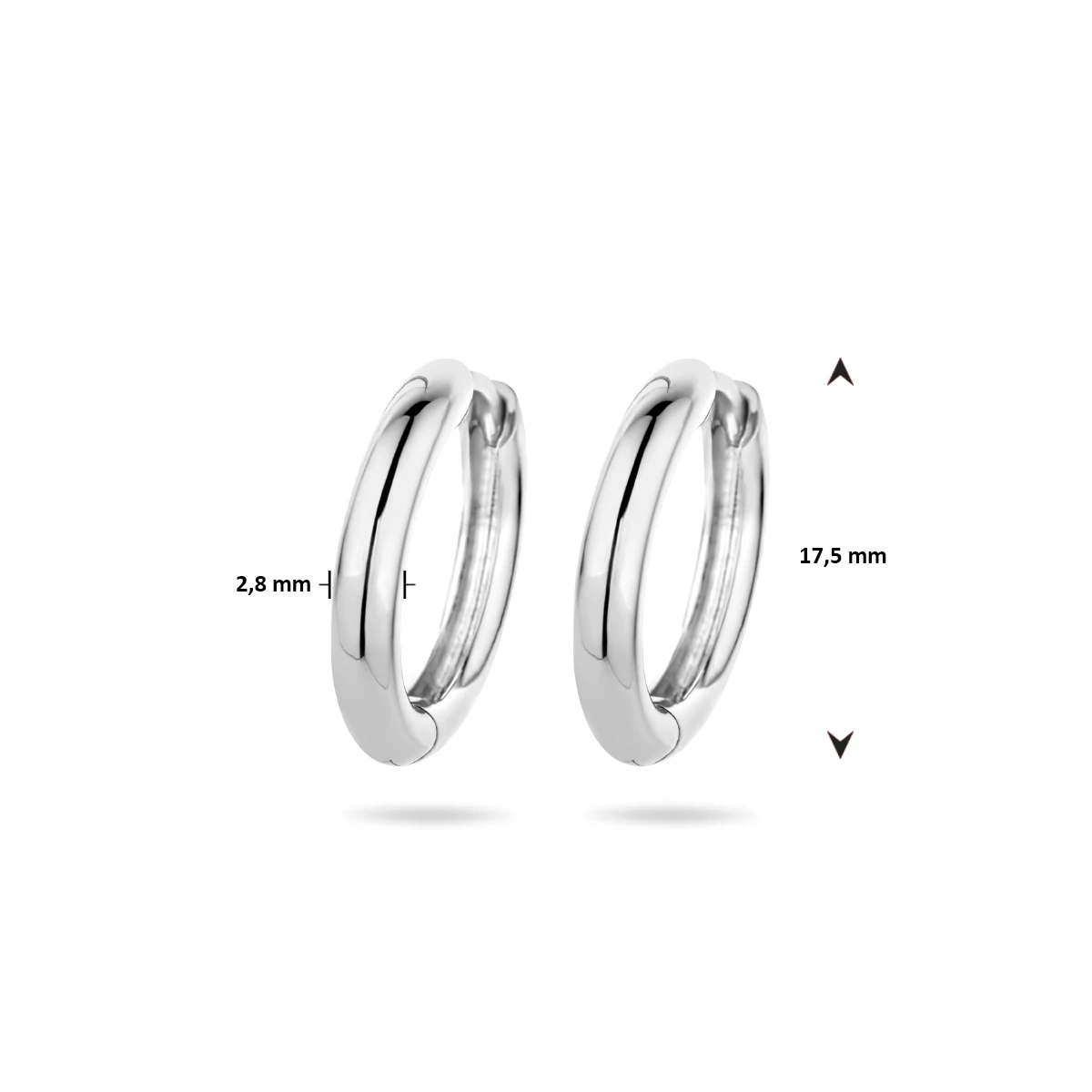 oorringen 2,8 mm voor oorringhangers zilver gerhodineerd