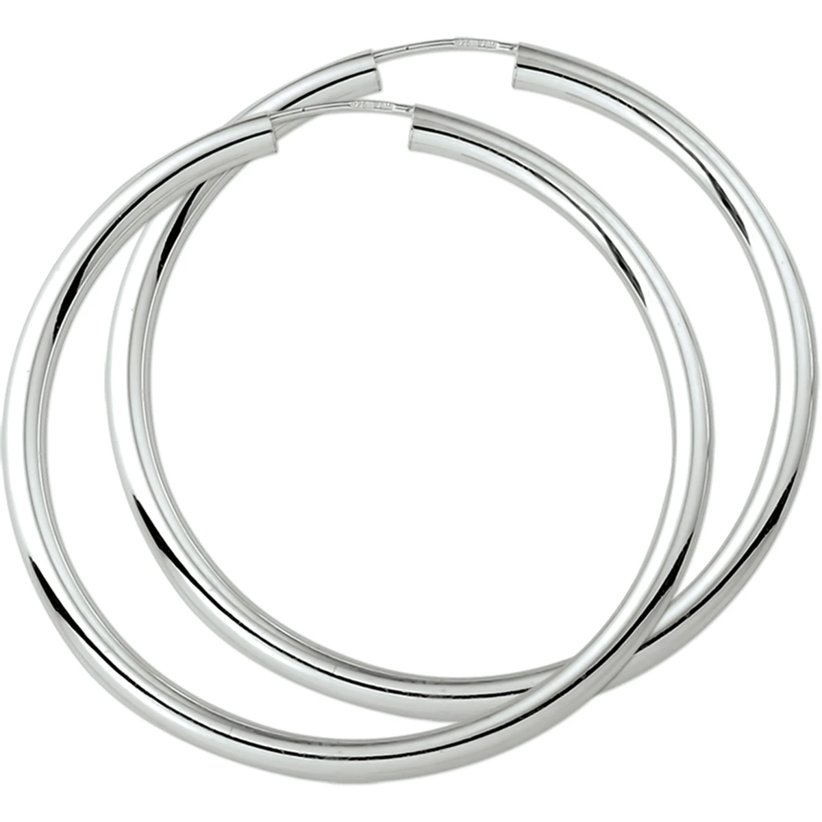oorringen 3,0 mm ronde buis zilver wit