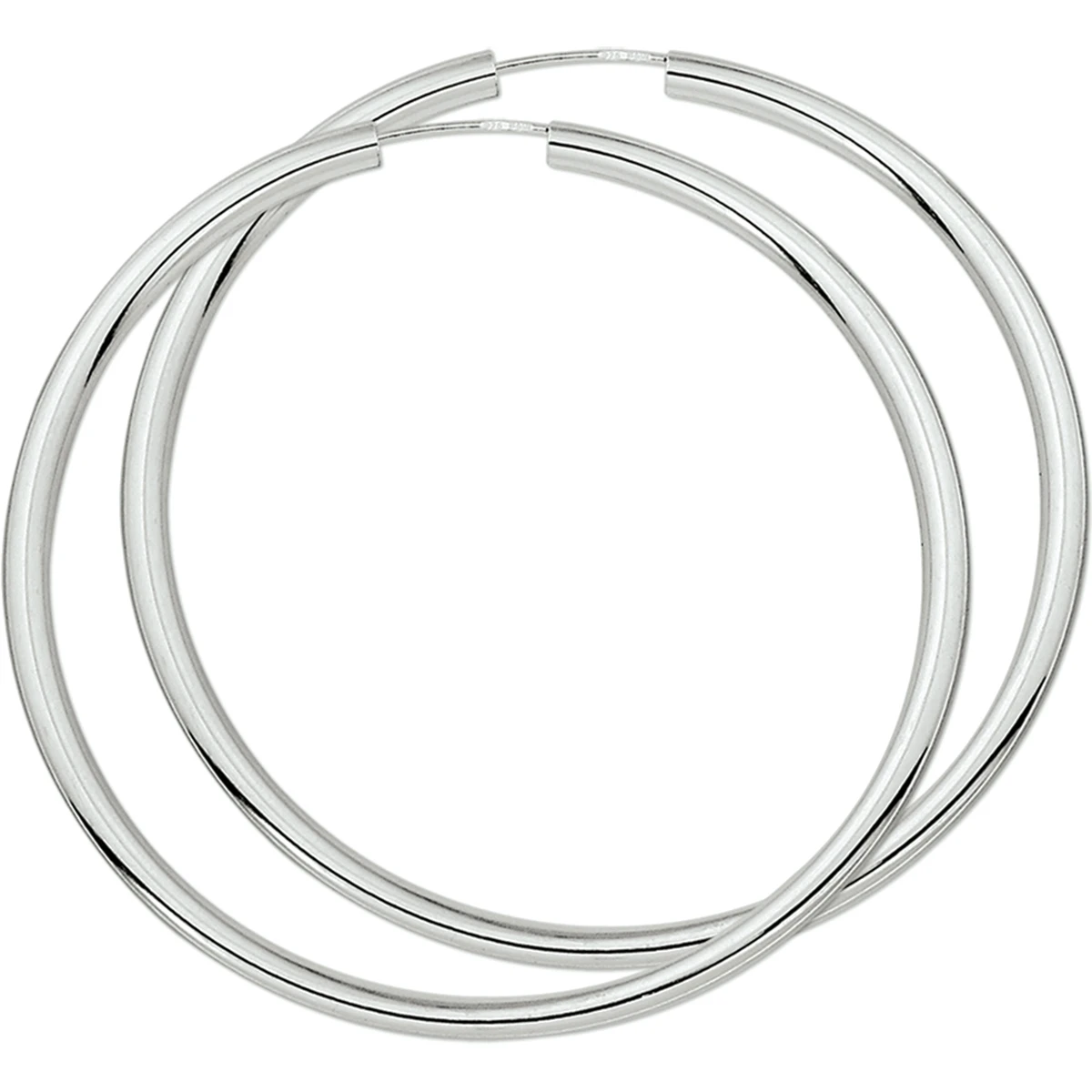 oorringen 3,0 mm ronde buis zilver wit
