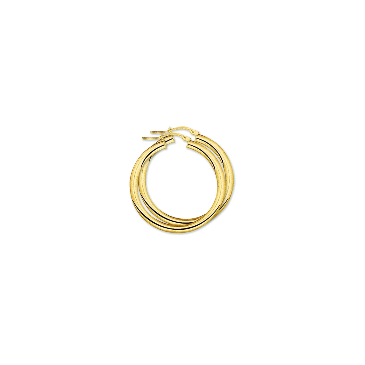 oorringen 4,0 mm ronde buis 14K geelgoud