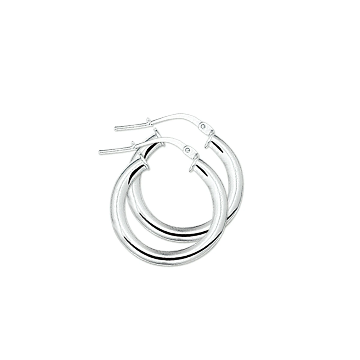 oorringen 4,0 mm ronde buis zilver gerhodineerd