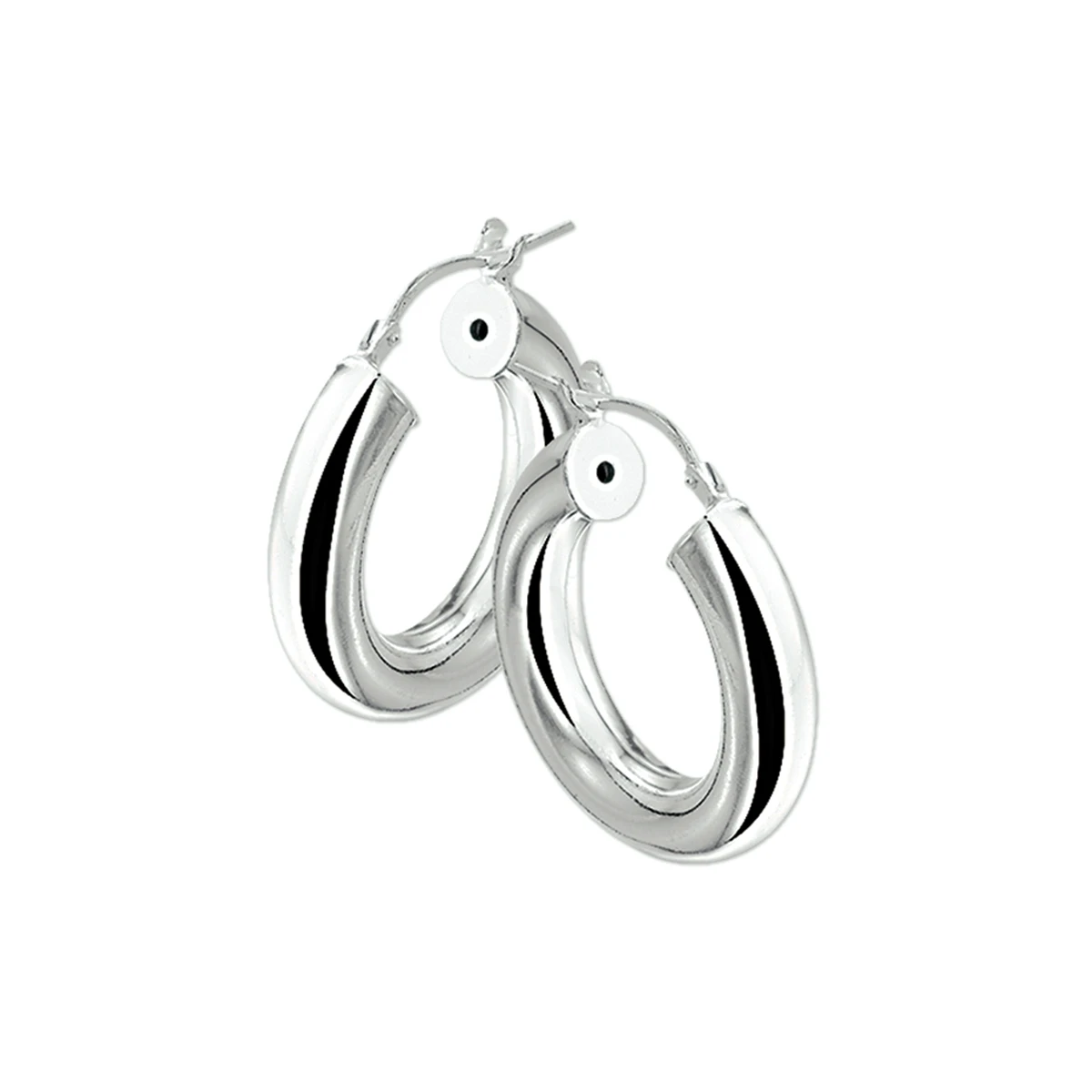 oorringen 5,0 mm ronde buis zilver gerhodineerd