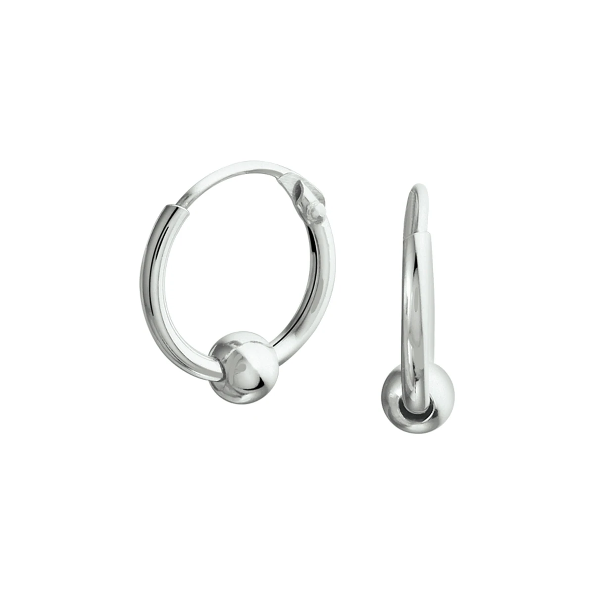 oorringen bol zilver gerhodineerd