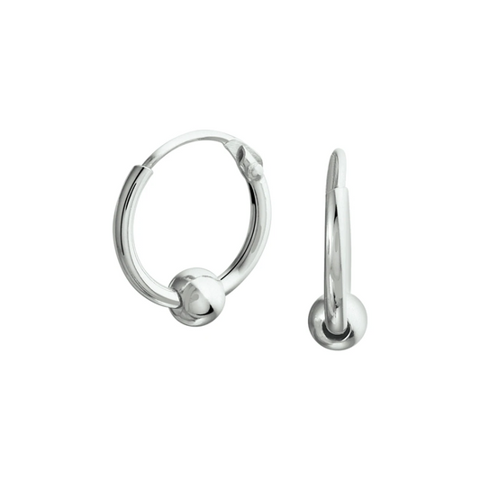 oorringen bol zilver gerhodineerd