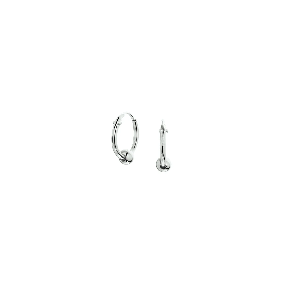 oorringen bol zilver gerhodineerd