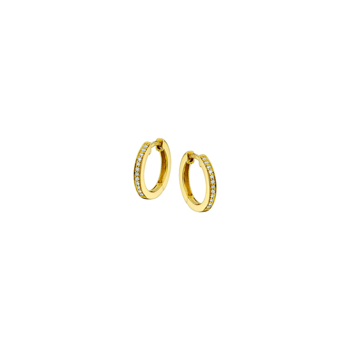 oorringen diamant h si 14K geelgoud
