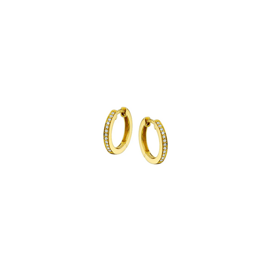 oorringen diamant h si 14K geelgoud