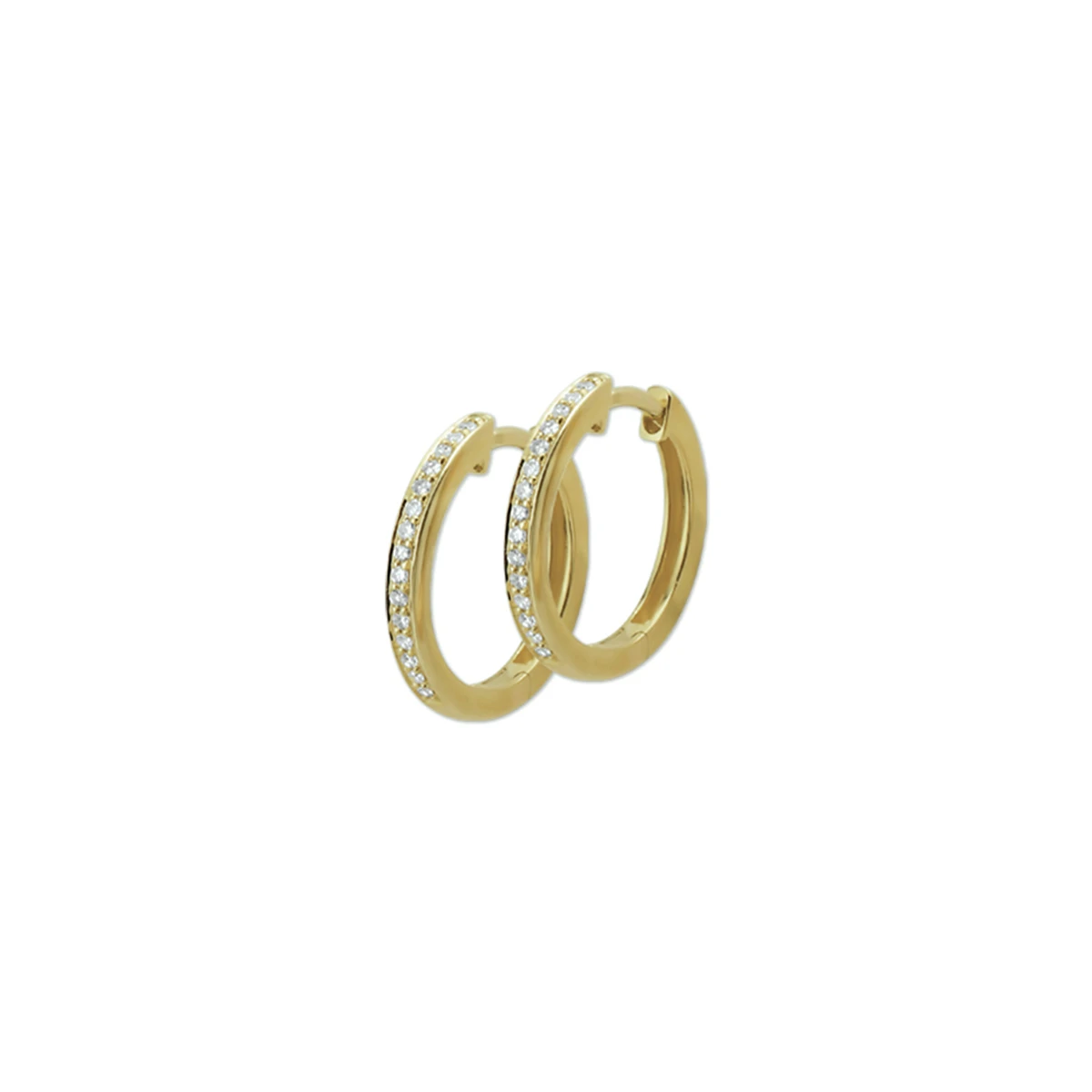 oorringen diamant h si 14K geelgoud