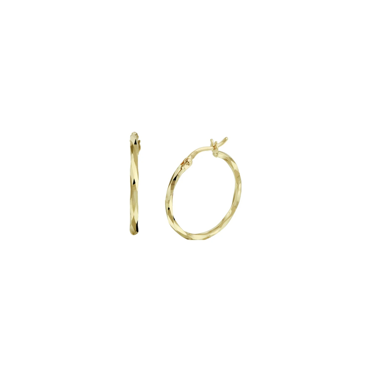oorringen gediamanteerd 1,8 mm 14K geelgoud