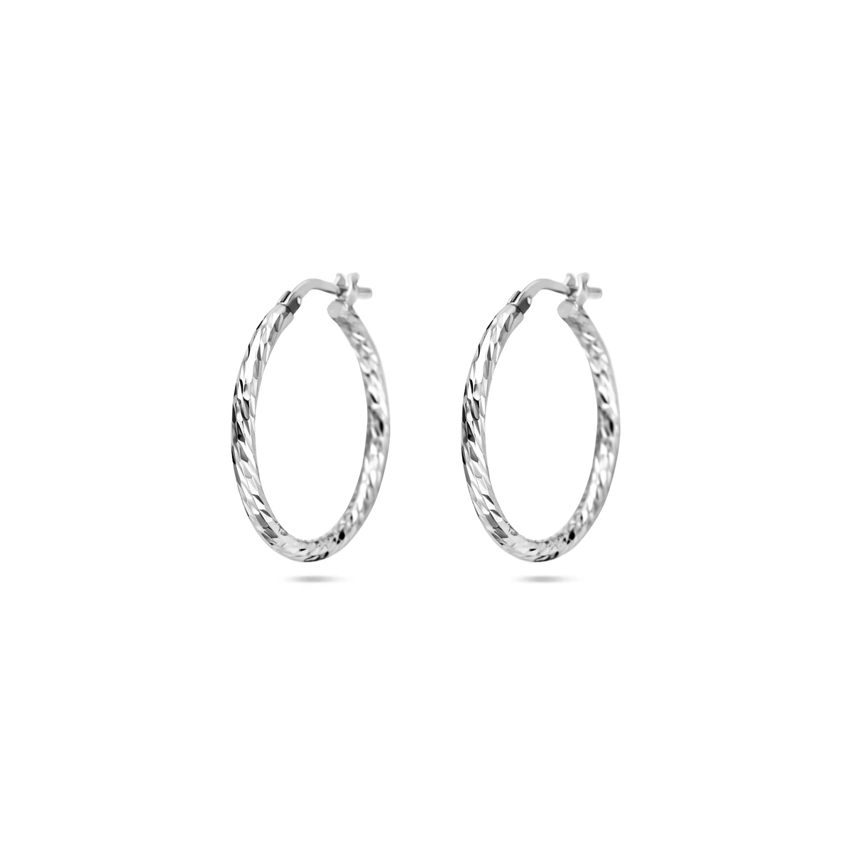 oorringen gediamanteerd 2,0 mm zilver gerhodineerd