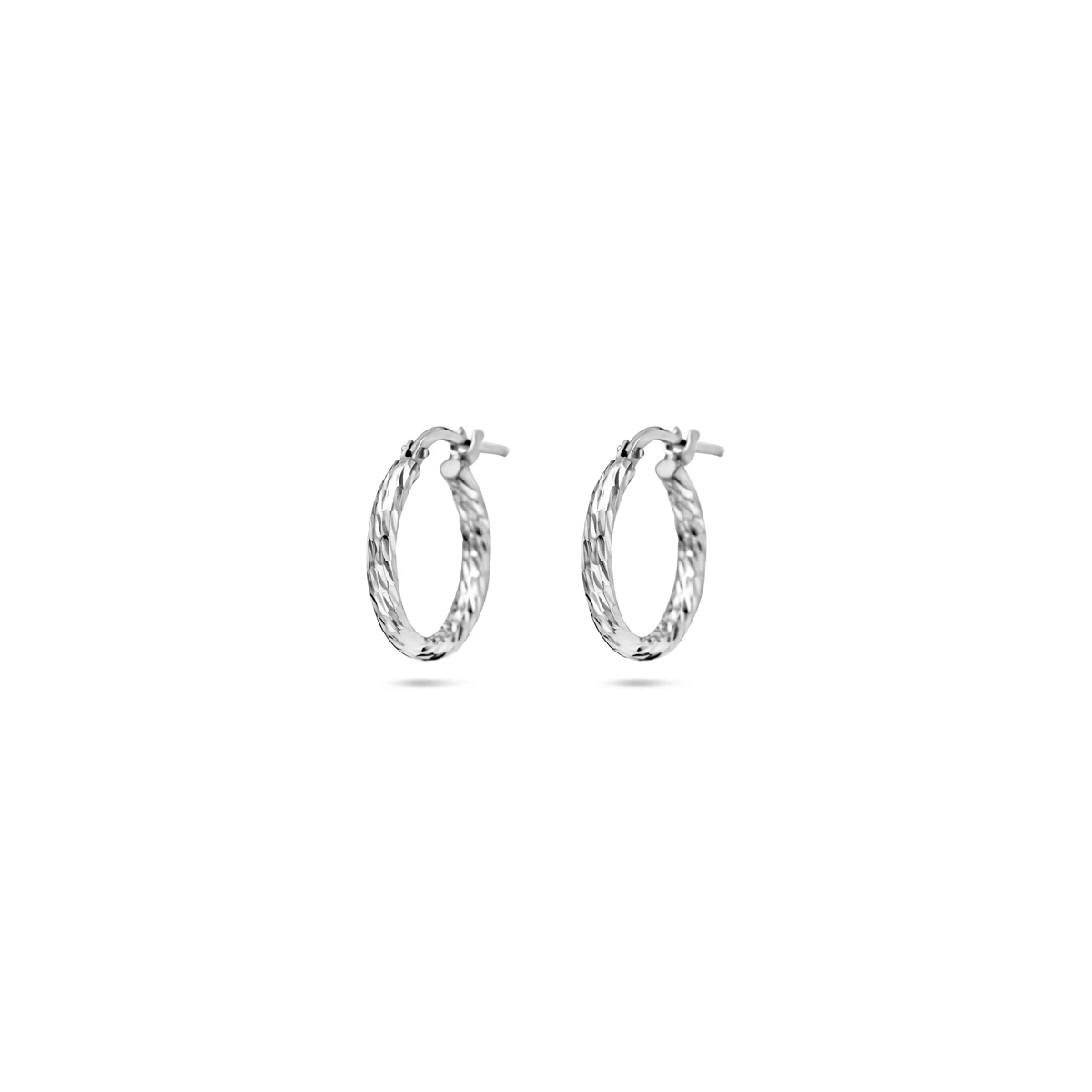 oorringen gediamanteerd 2,0 mm zilver gerhodineerd