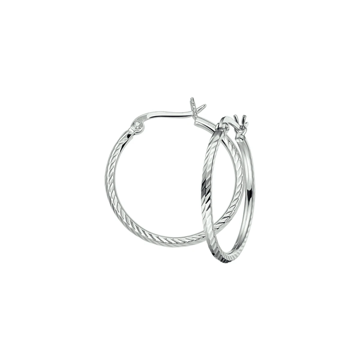 oorringen gediamanteerd zilver gerhodineerd