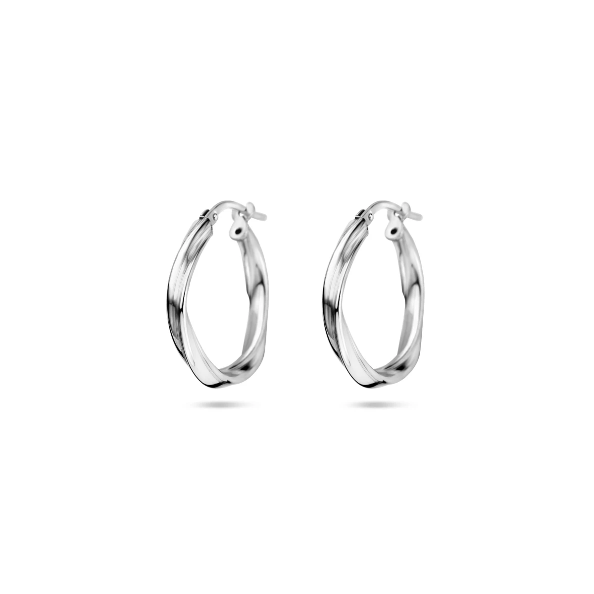 oorringen gedraaid 2,0 mm zilver gerhodineerd