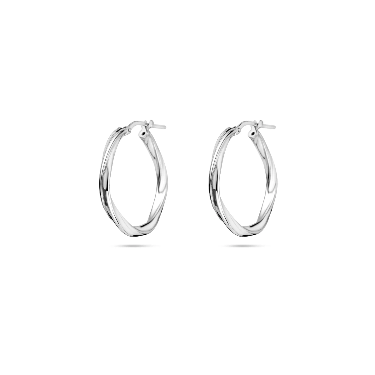 oorringen gedraaid 2,0 mm zilver gerhodineerd