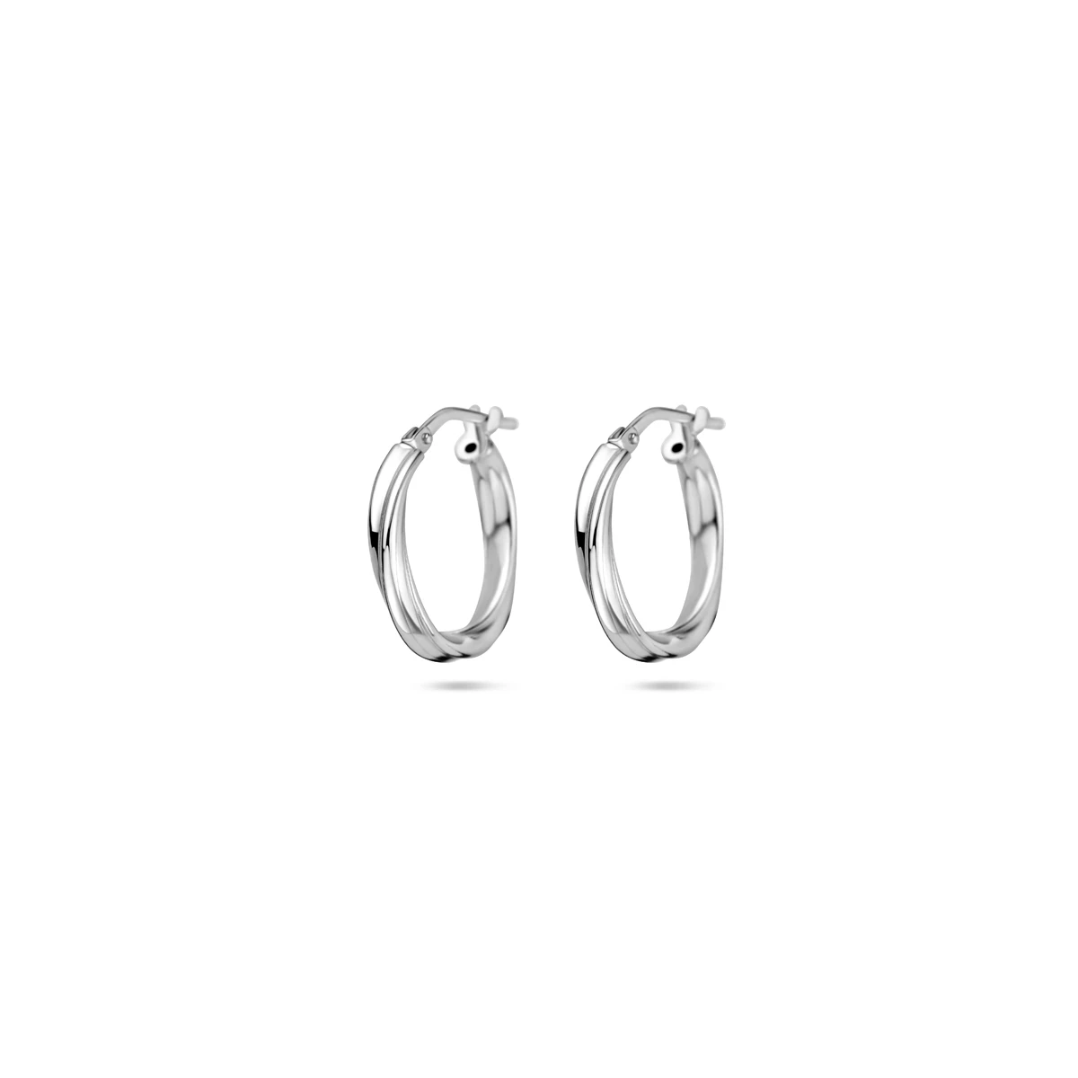 oorringen gedraaid 2,0 mm zilver gerhodineerd