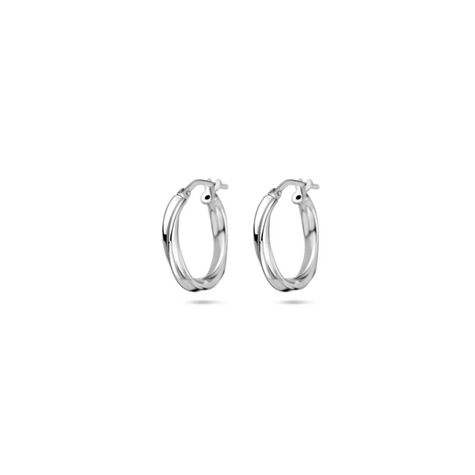 oorringen gedraaid 2,0 mm zilver gerhodineerd