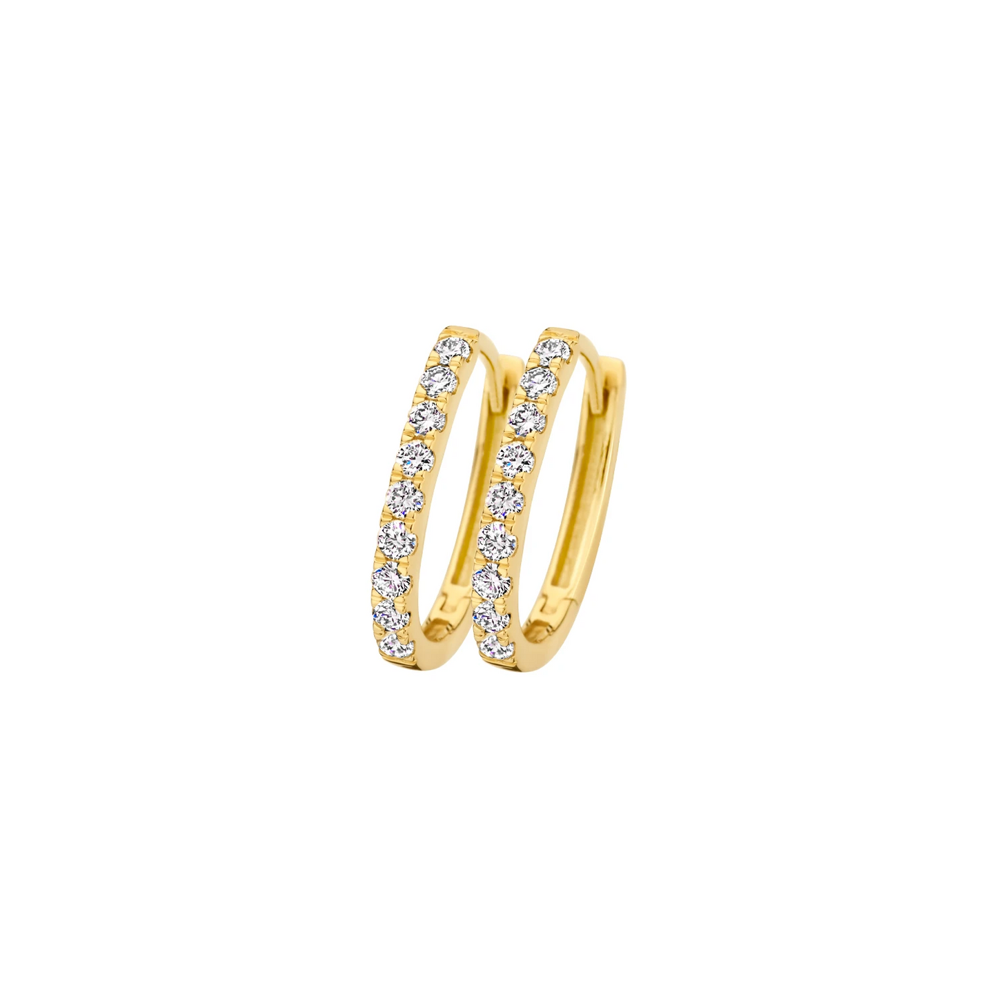 Oorringen Geelgoud 14k met lab grown diamant