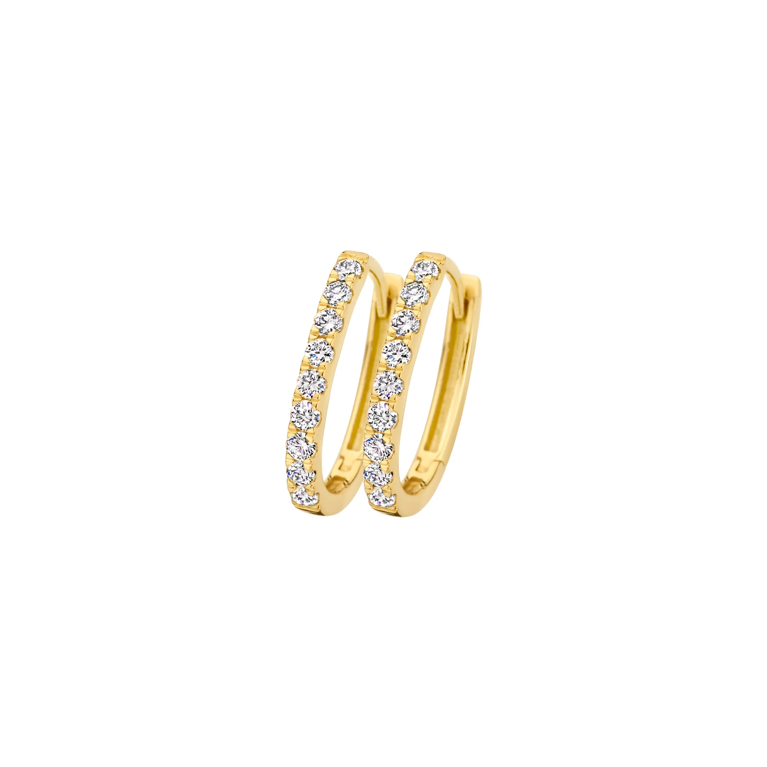 Oorringen Geelgoud 14k met lab grown diamant
