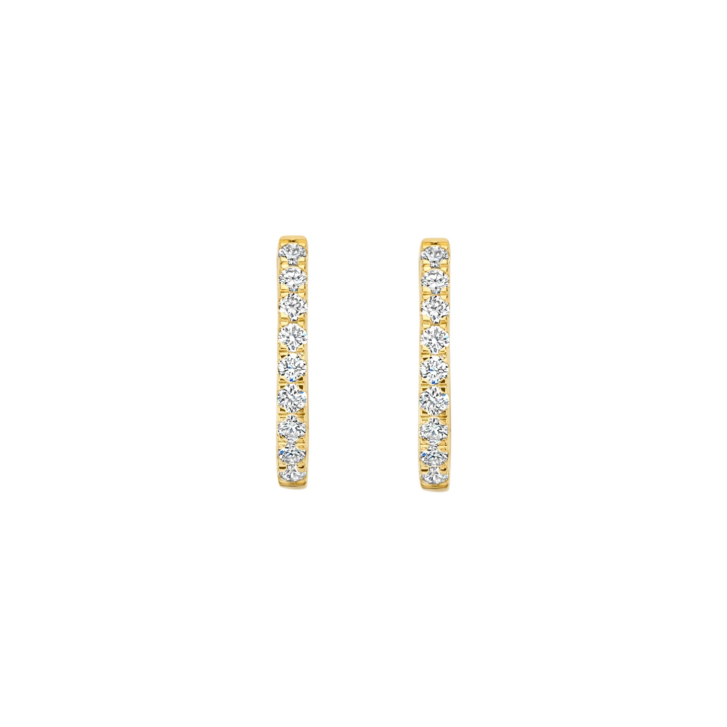 Oorringen Geelgoud 14k met lab grown diamant