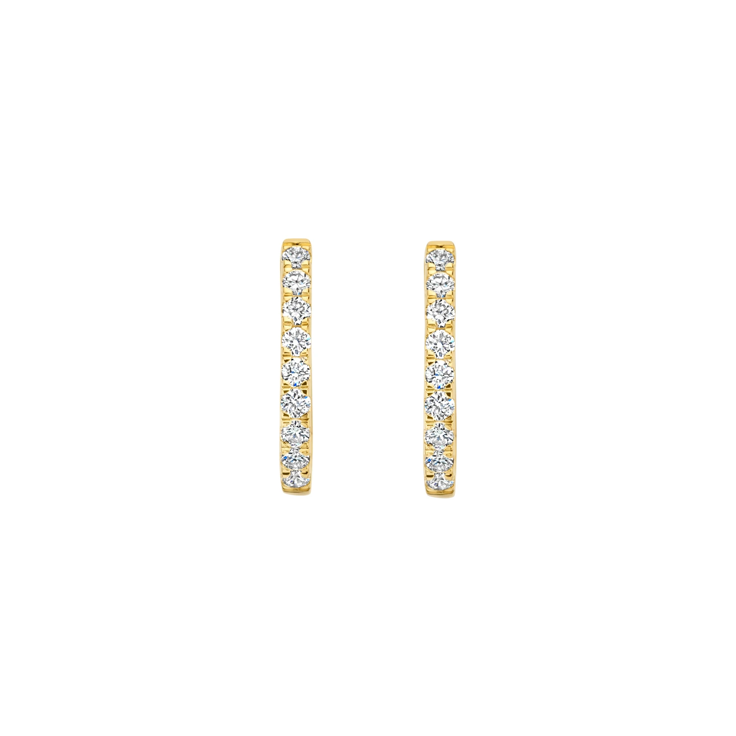 Oorringen Geelgoud 14k met lab grown diamant