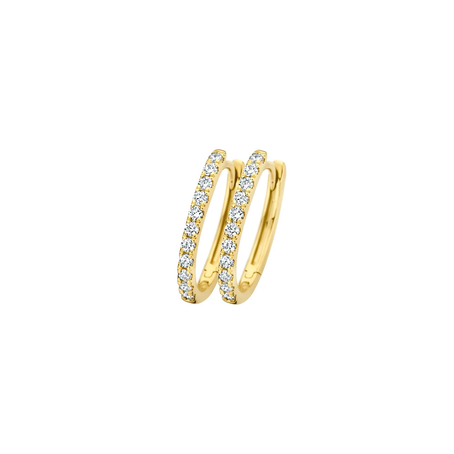 Oorringen Geelgoud 14k met lab grown diamant