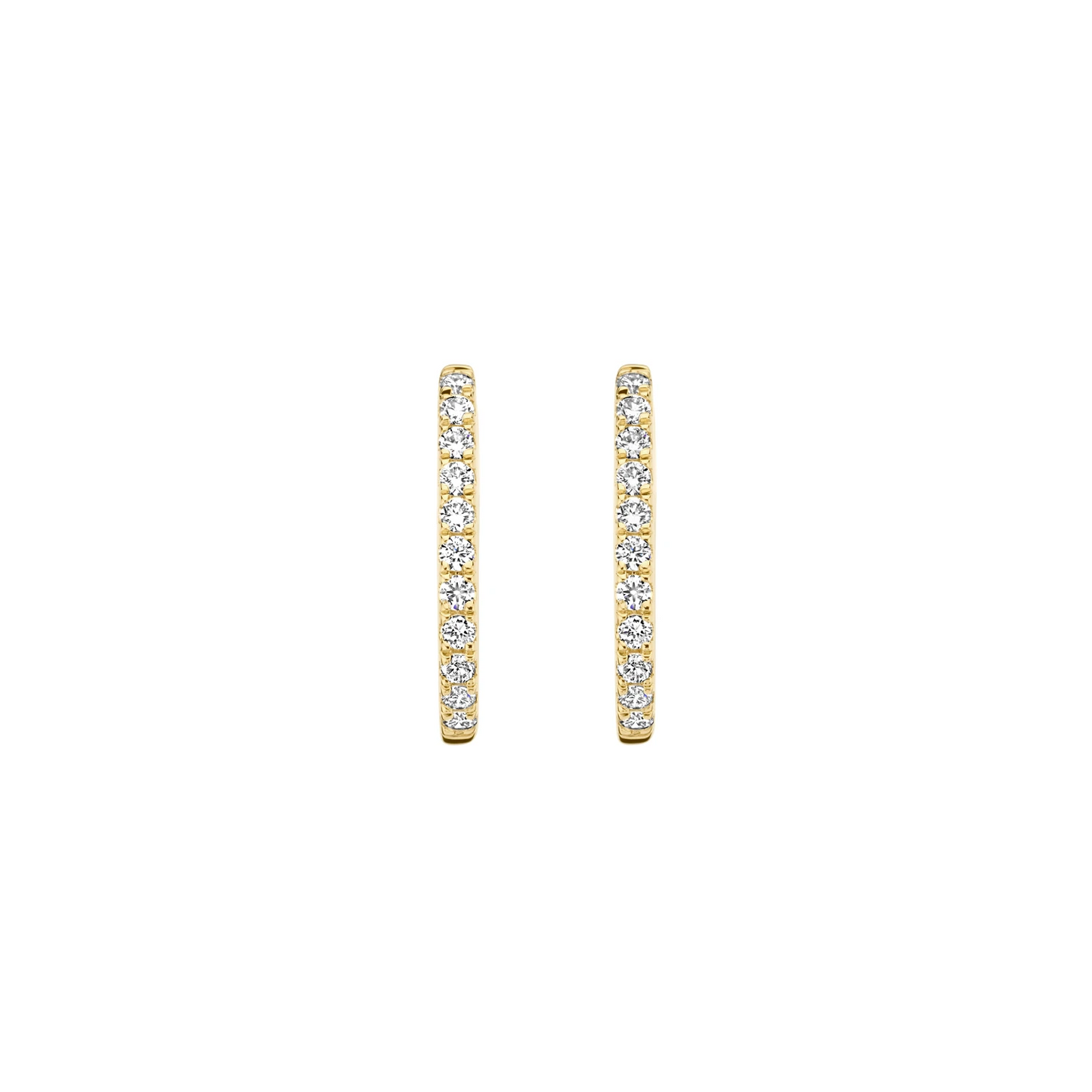 Oorringen Geelgoud 14k met lab grown diamant