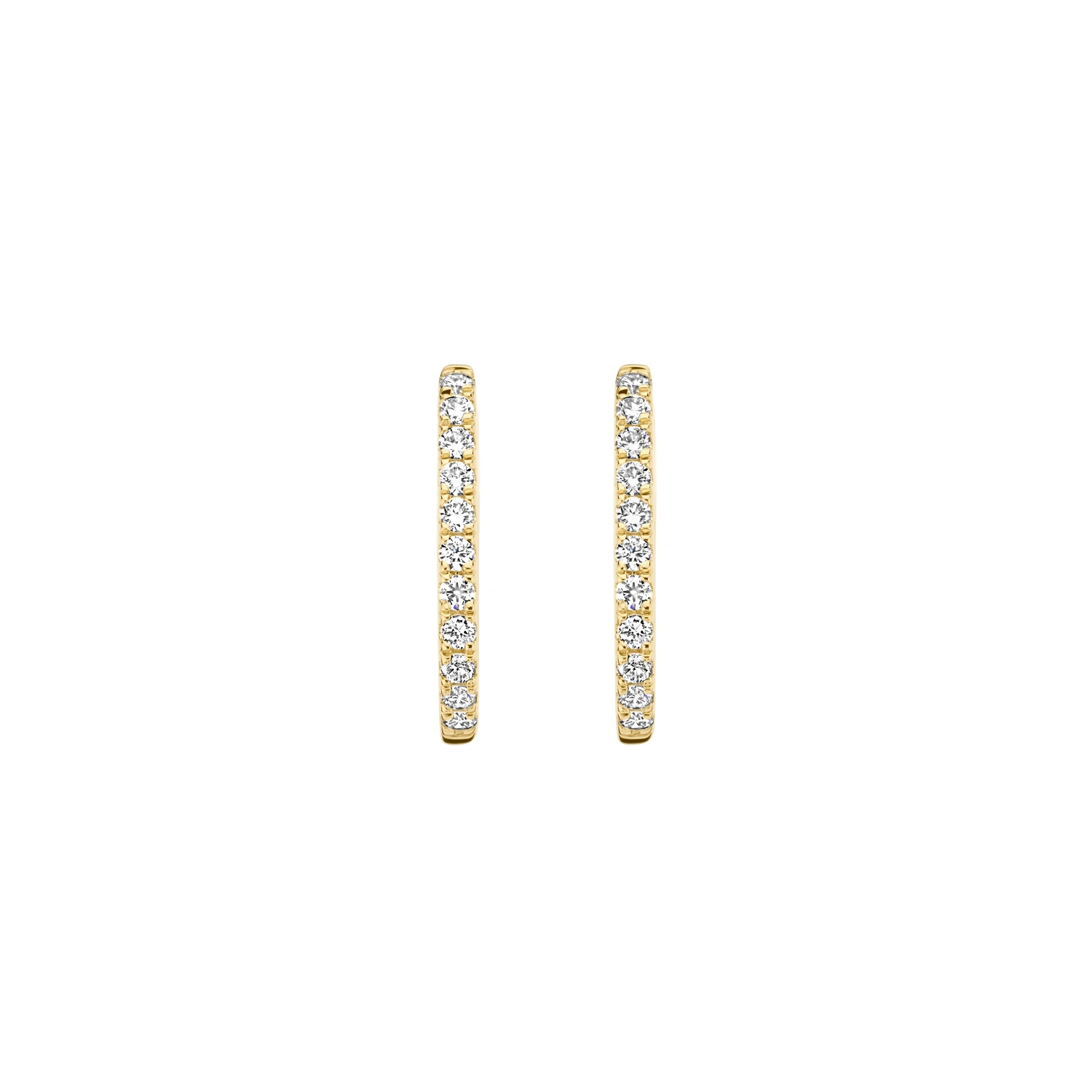 Oorringen Geelgoud 14k met lab grown diamant