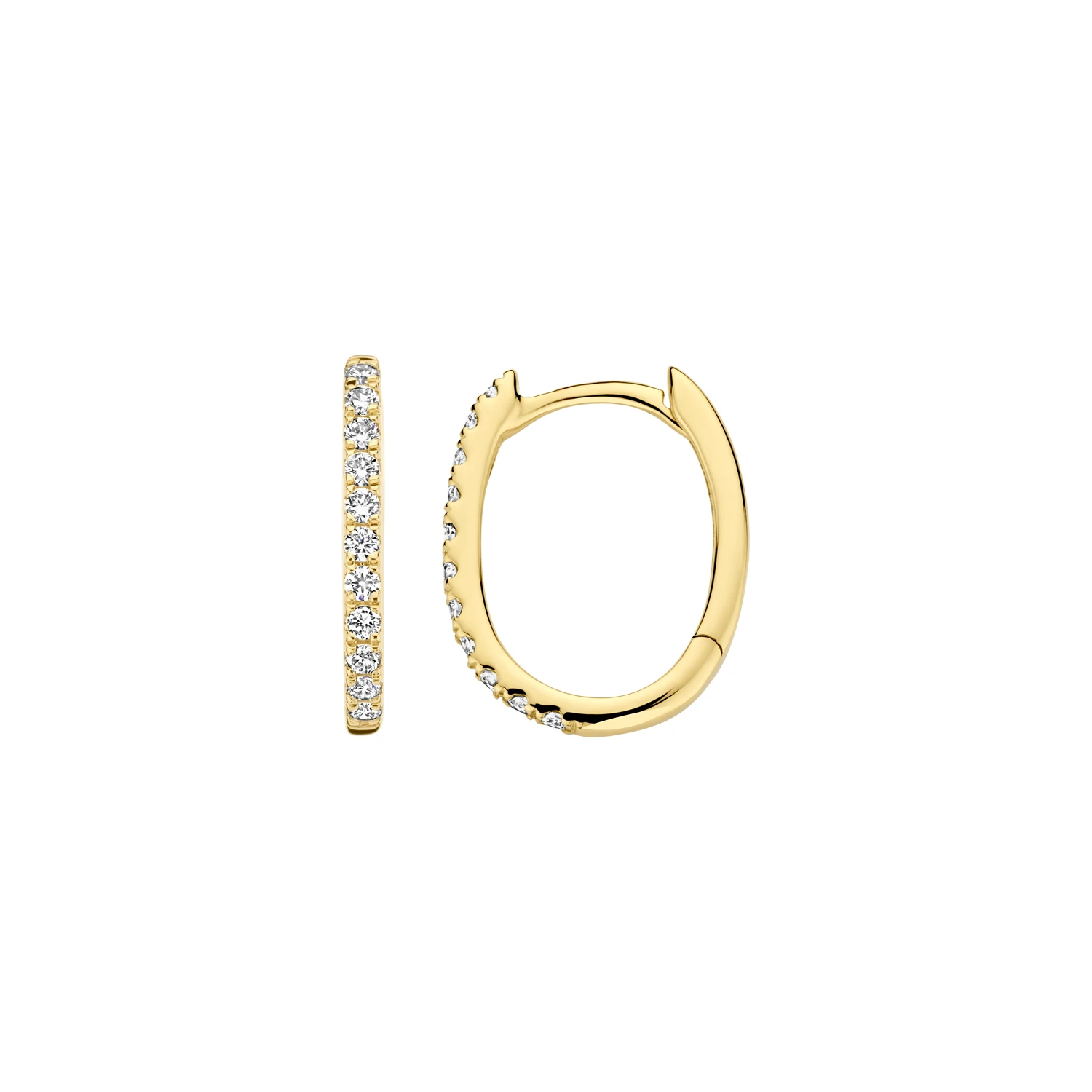 Oorringen Geelgoud 14k met lab grown diamant