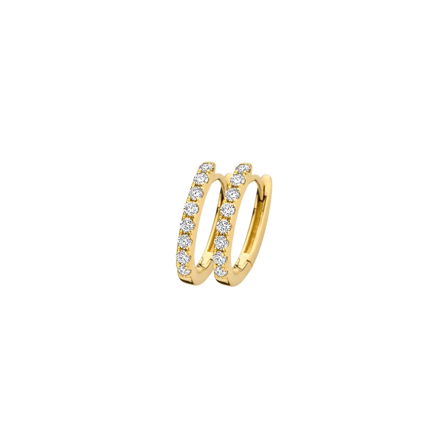 Oorringen Geelgoud 14k met lab grown diamant